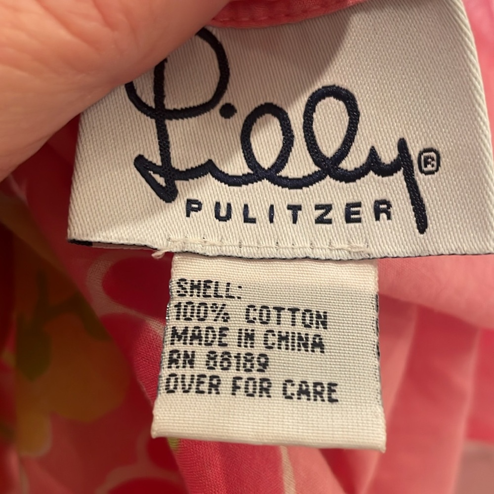 Lilly Pulitzer pink floral scarf/pareo OS - Picture 5 of 6